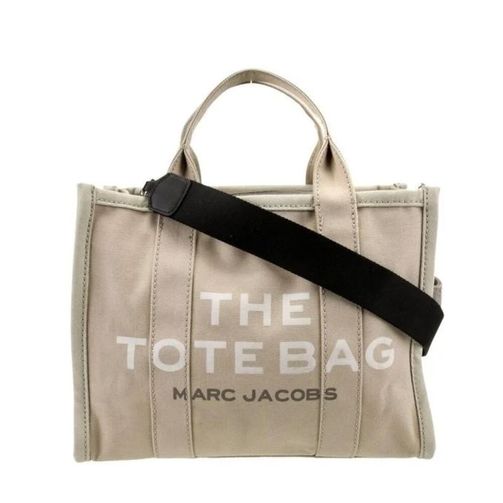 Marc Jacobs Luxury The Tote Bag Canvas & Leather Messenger Bag (MJXX156)